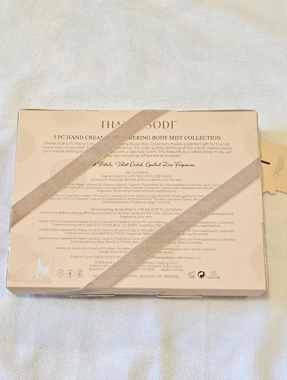 Thalia Sodi NIB 5 Piece Opulent Rose Pink Hand Cream & Body Mist Gift Set
